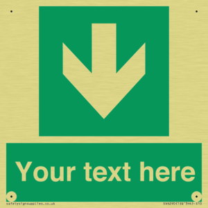 Safe condition Custom arrow down sign